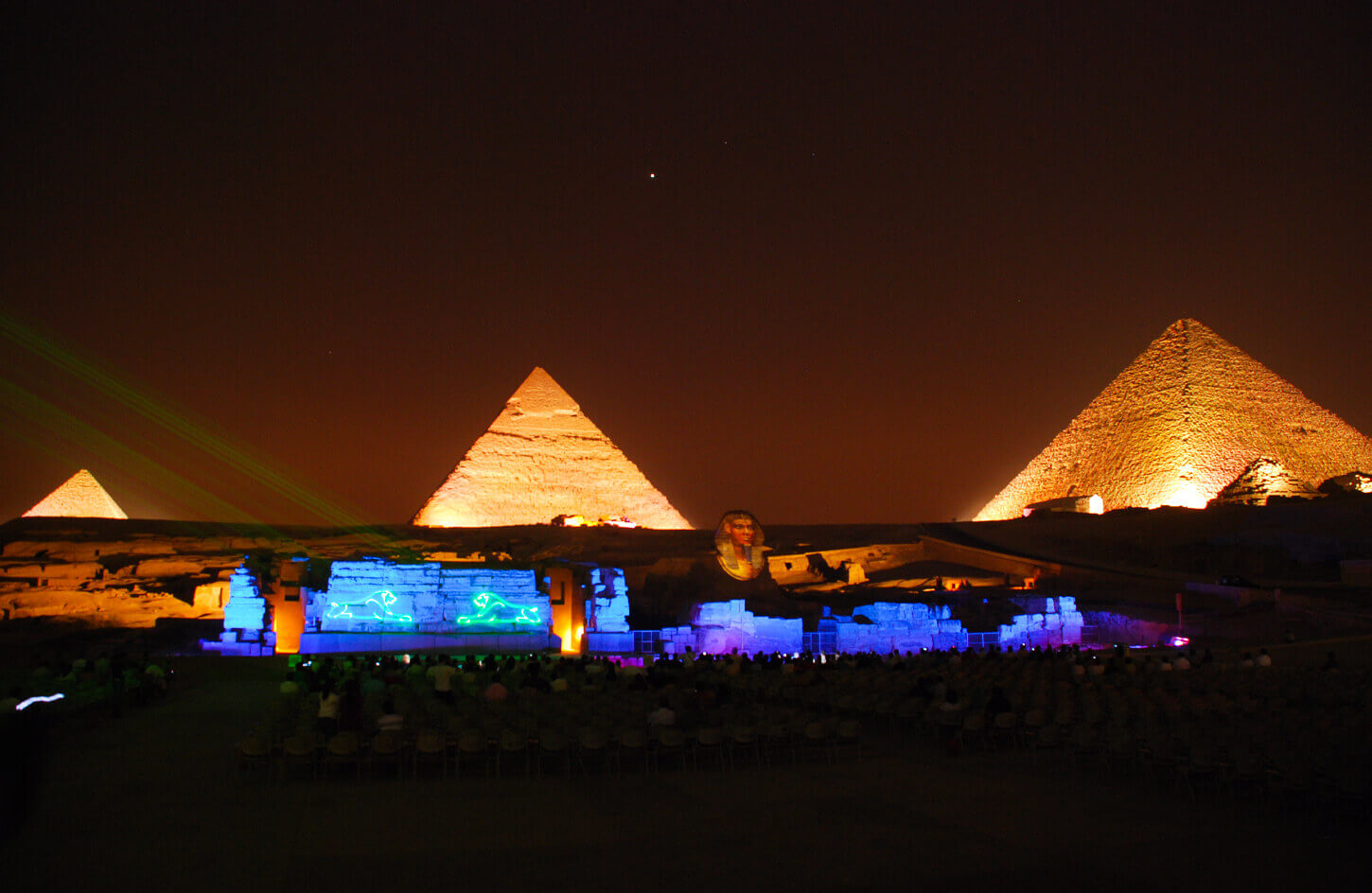 A-great-shot-of-the-sound-and-light-show-at-the-pyramids-in-Giza