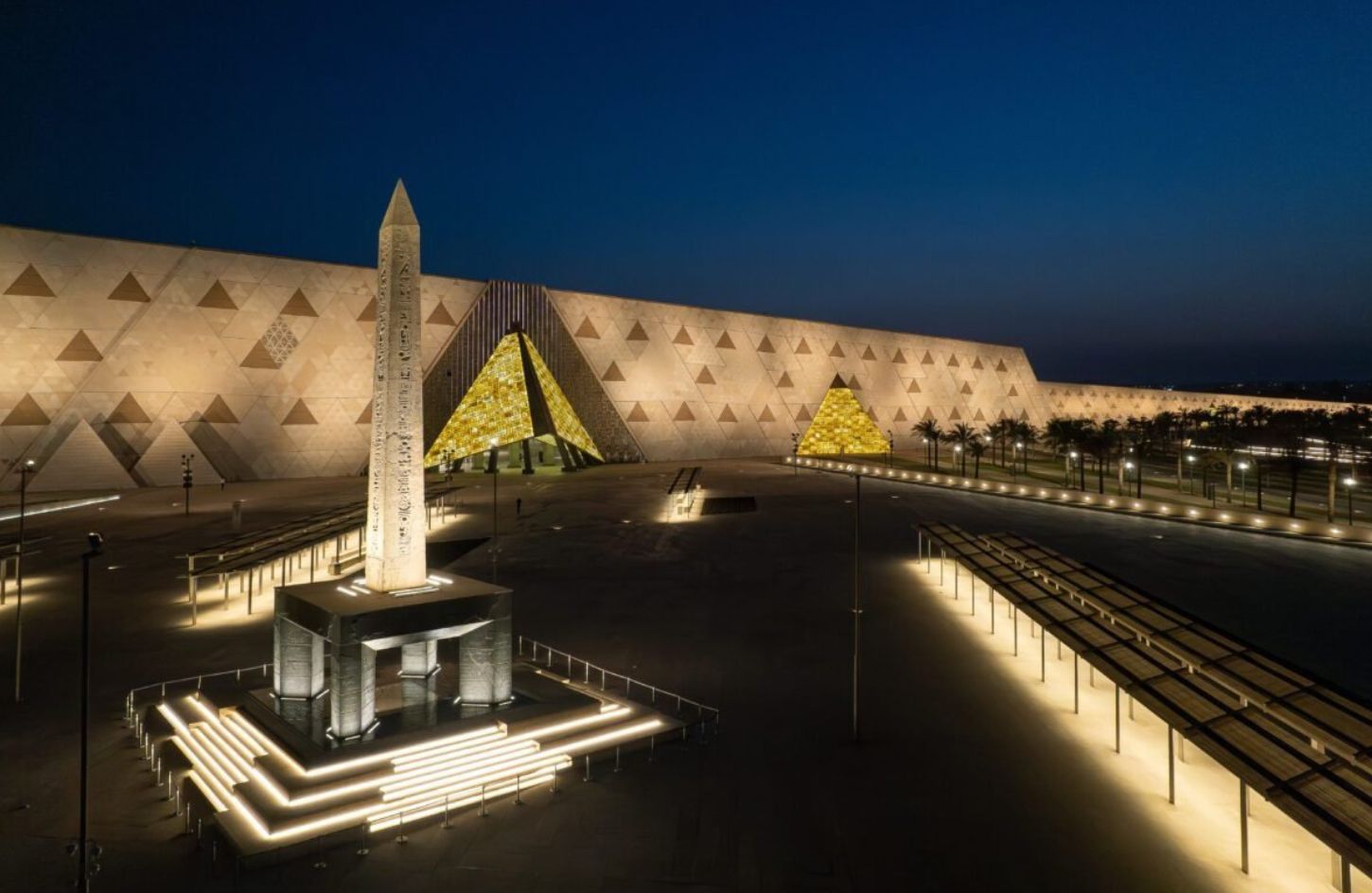 a-stunning-shot-of-the-grand-egyptian-museums-facade-at-night