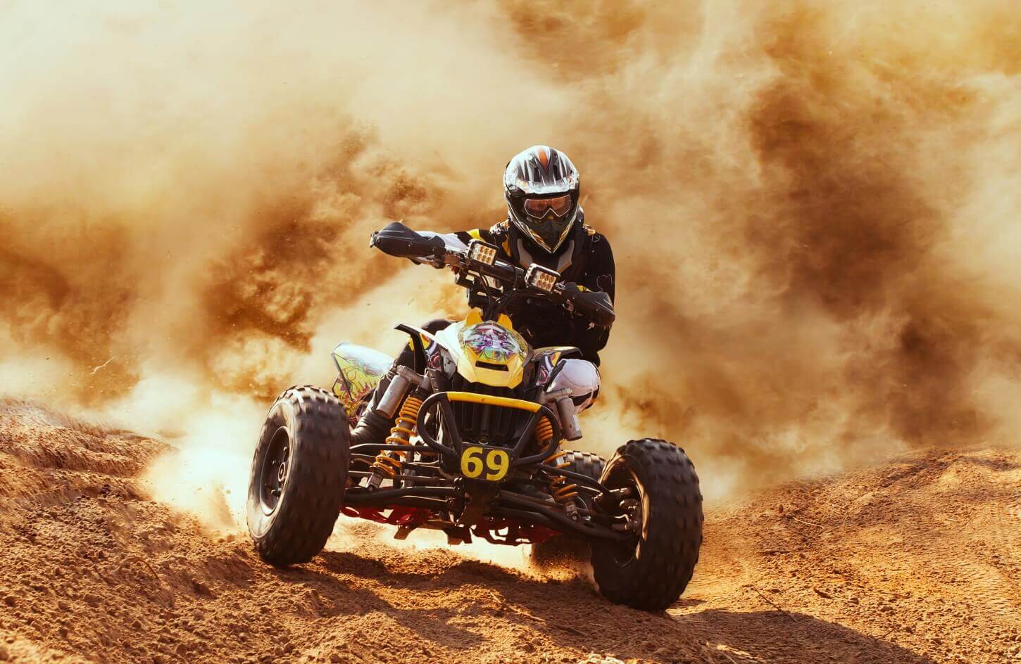 a-wonderful-shot-of-a-tourist-in-the-pyramids-while-riding-a-quad-bike